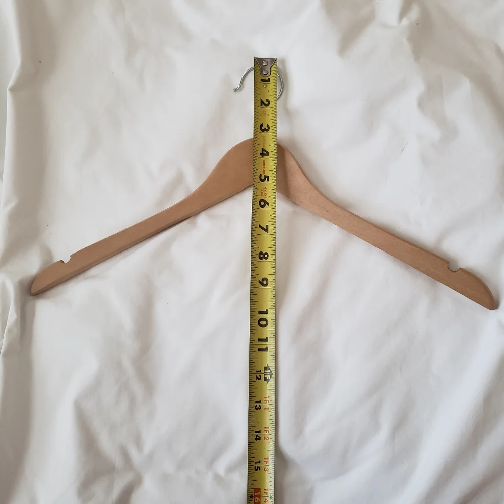 SET OF 8 ANGLED WOODEN HANGERS